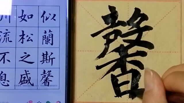 柳体楷书集字千字文:似兰斯馨,如松之盛