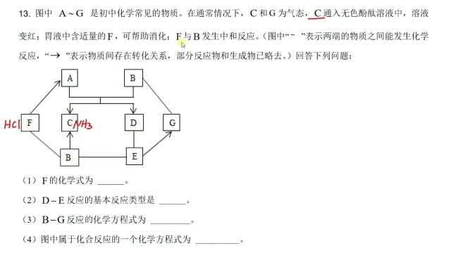 【中考化学】推断题精选 推B物质是关键!