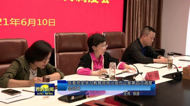 区委党史学习教育领导小组办公室第四次调度会召开