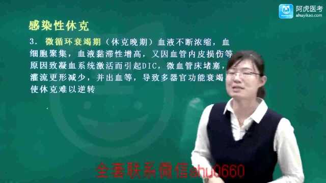 阿虎医考 2021中级职称 考试课程 传染病学主治医师 感染性休克 