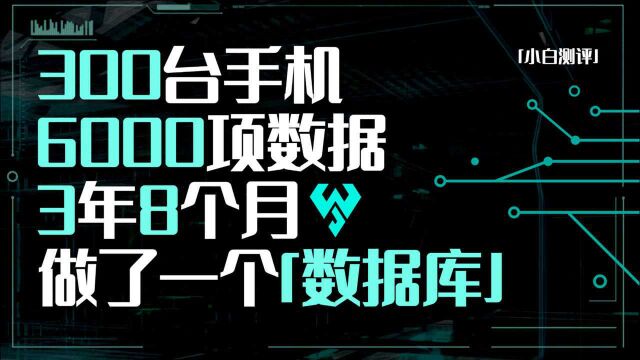 「小白」 300台手机 6000项数据 3年8个月:我们对数据和测评的理解