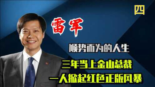 雷军顺势而为的人生四:三年当上金山总裁,一人掀起红色正版风暴