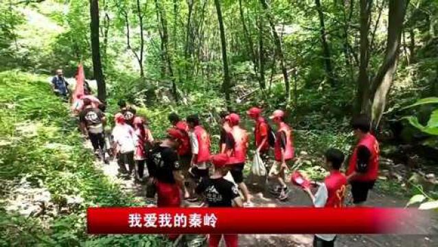 我爱我的秦岭 志愿者进山捡拾垃圾 守护秦岭生态