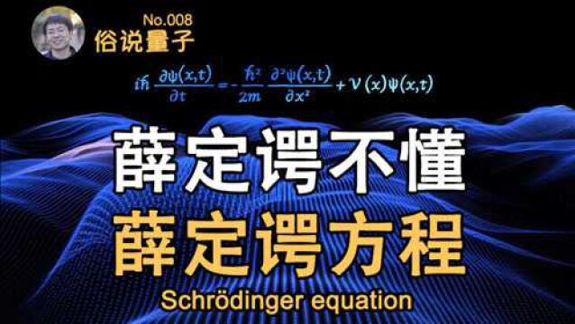 【俗说量子】薛定谔不懂薛定谔方程?!