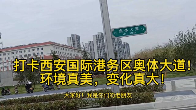 打卡西安国际港务区奥体大道!环境真美,变化真大!