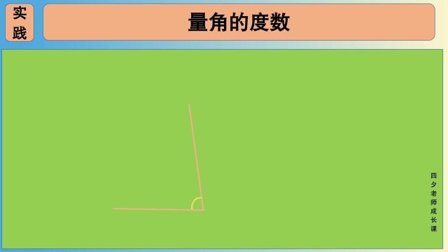 四年级数学:实践量角的度数