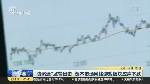 “防沉迷”监管出击 资本市场网络游戏板块应声下跌