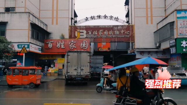 初夏雨后,威远县连界镇,云钢综合市场