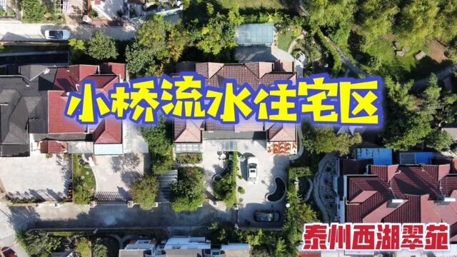 和无人机一起飞上云霄,从高空俯瞰泰州西湖翠苑小桥流水住宅区