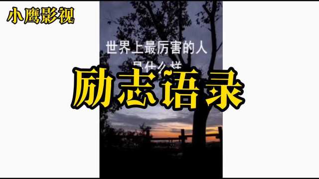 励志语录 | 什么样的人值得敬佩