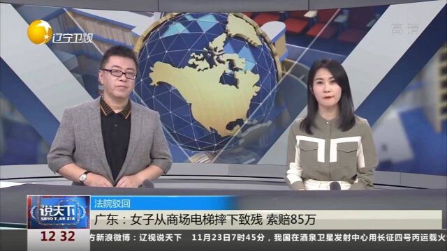 广东:女子从商场电梯摔下致残,索赔85万