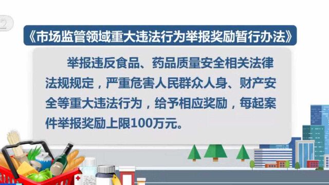 一批新规开启!举报食药领域重大违法行为最高奖100万元