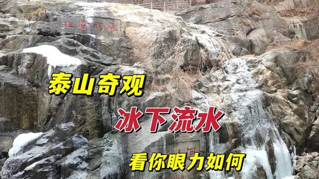 泰山奇观:冰下流水!看你眼力如何?