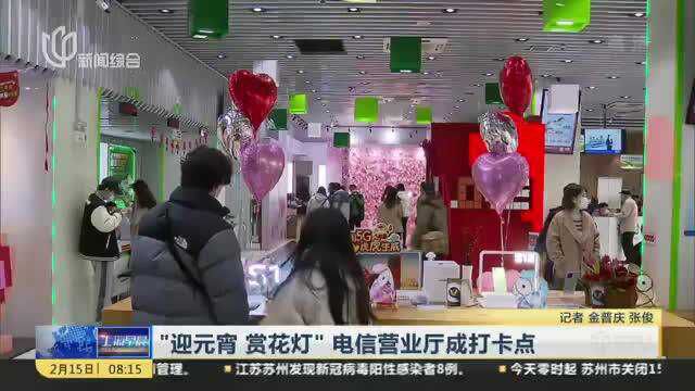 “迎元宵 赏花灯”电信营业厅成打卡点