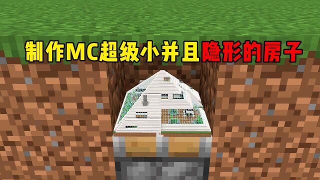 我的世界:在MC制作超级小的隐形房子,你能发现算我输!