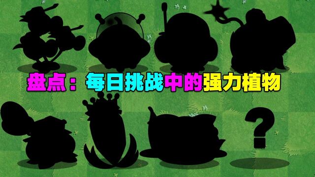 PVZ盘点:游戏里每日挑战中的强力植物!