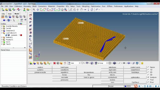 HyperMesh模态瞬态动力学分析