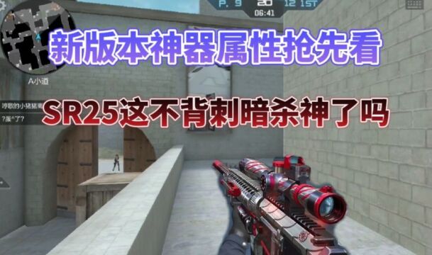 新版本神器属性抢先看,SR25这属性暗杀神看了怪熟悉的