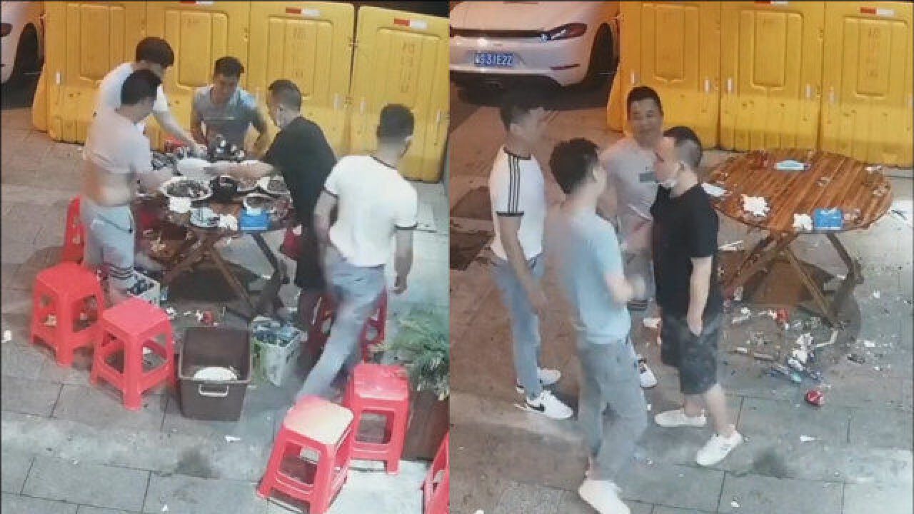 同样是男人同样是酒后!浙江5名男子凌晨用完餐,主动将餐桌收拾干净