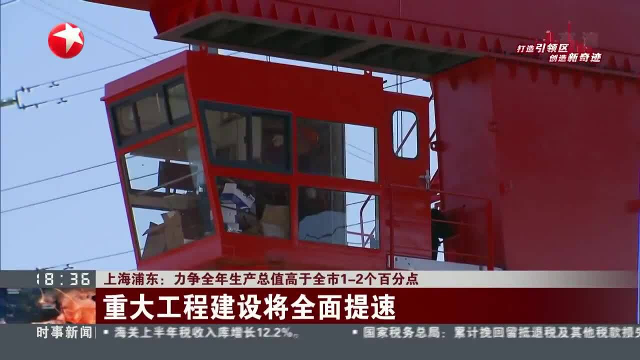 上海浦东:力争全年生产总值高于全市12个百分点