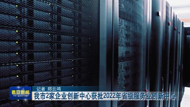 泰安市2家企业创新中心获批2022年省级服务业创新中心