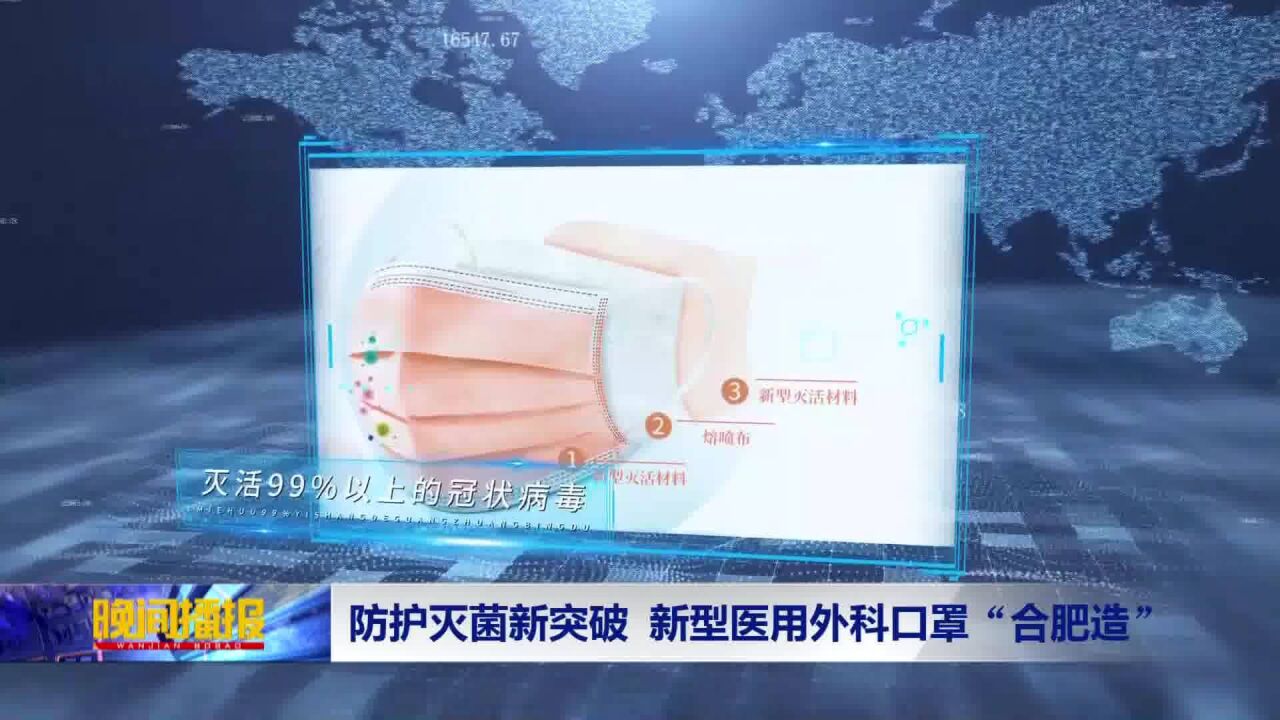 防护灭菌新突破 新型医用外科口罩“合肥造”