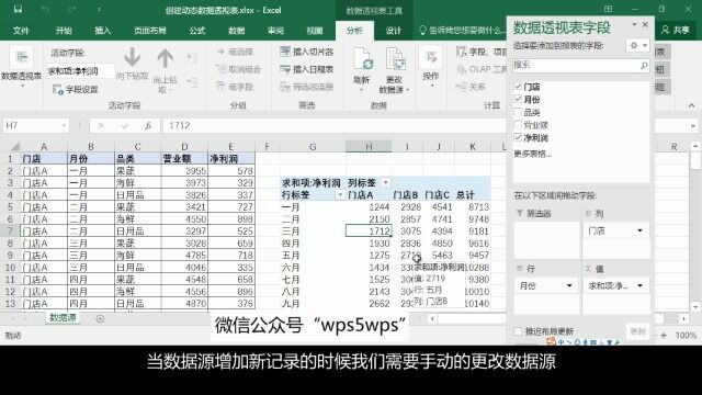 1.10 创建动态数据透视表