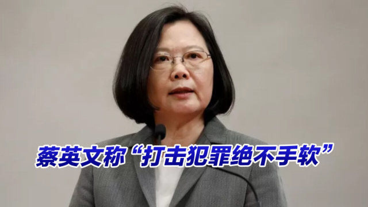 蔡英文称“打击犯罪绝不手软”,民进党高官就台南杀警案强硬表态