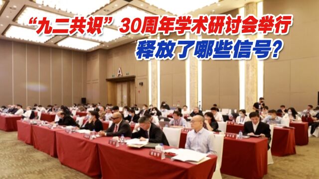 “九二共识”30周年学术研讨会举行,释放了哪些信号?