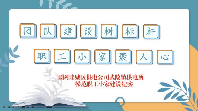 国网鼎城区供电公司武陵镇供电所申报省公司模范职工小家视频