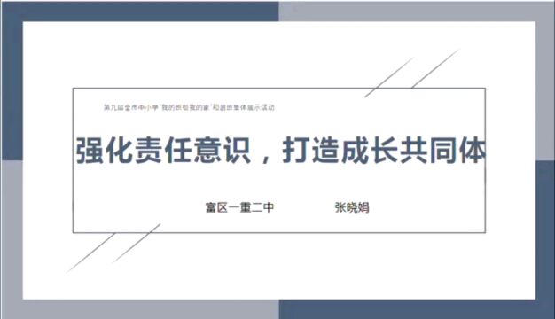 齐齐哈尔市富区一重二中张晓娟和谐班集体展示