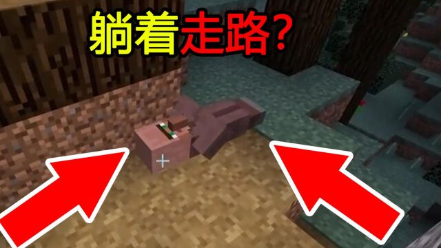 我的世界:MC新手冷知识,这样的MC你见过吗?躺着走路?