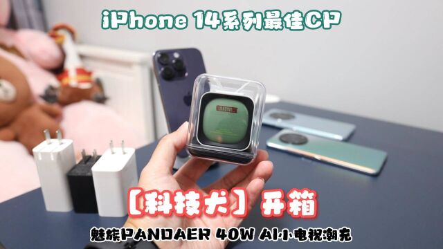 iPhone 14系列最佳CP组合!魅族PANDAER 40W AI小电视潮充版开箱