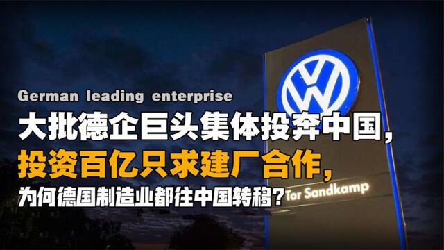 大批德国企业投奔中国,投资百亿建造工厂,为何我国如此受青睐?