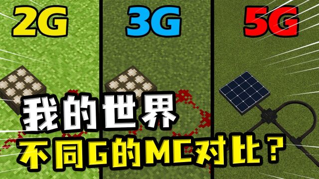 我的世界:不同G的MC?5G时代的MC,材质已经非常贴近现实了