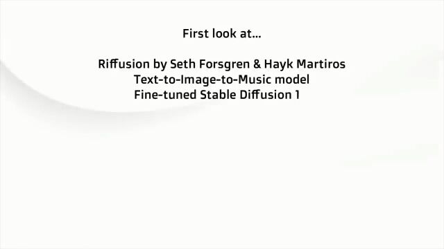 First look  Riffusion Texttoimagetomusic 