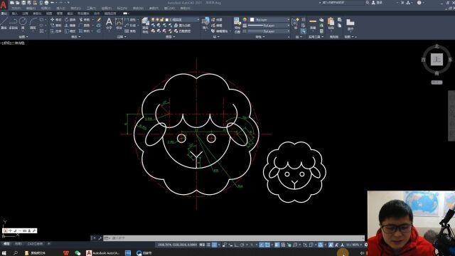 CAD制图初学入门教程,教你用CAD画一只羊了个羊,cad零基础必备