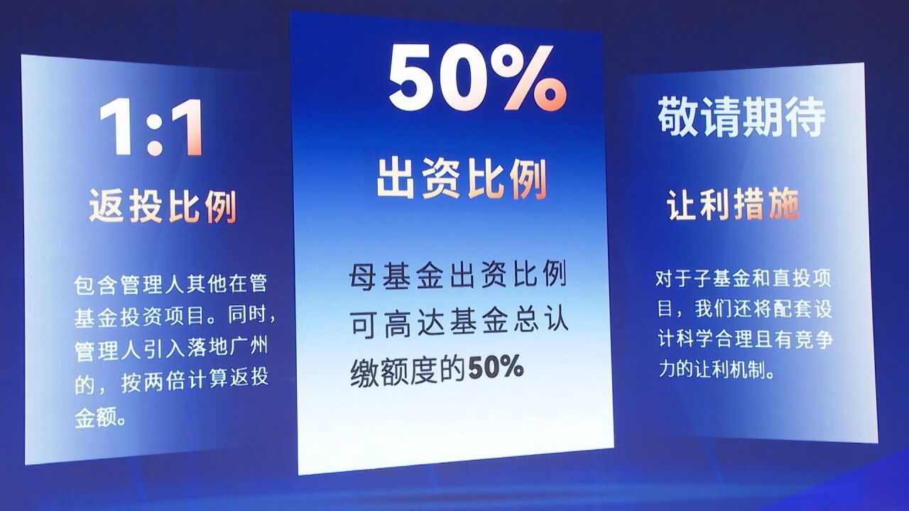 国内最高!广州这支500亿母基金出资比例可达50%