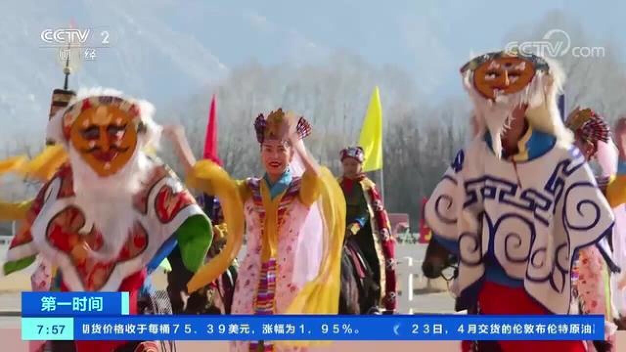 热闹非凡!西藏拉萨举行民族传统马术表演庆祝藏历新年