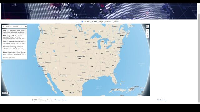 VigeoTec Website,Visualize Your Location