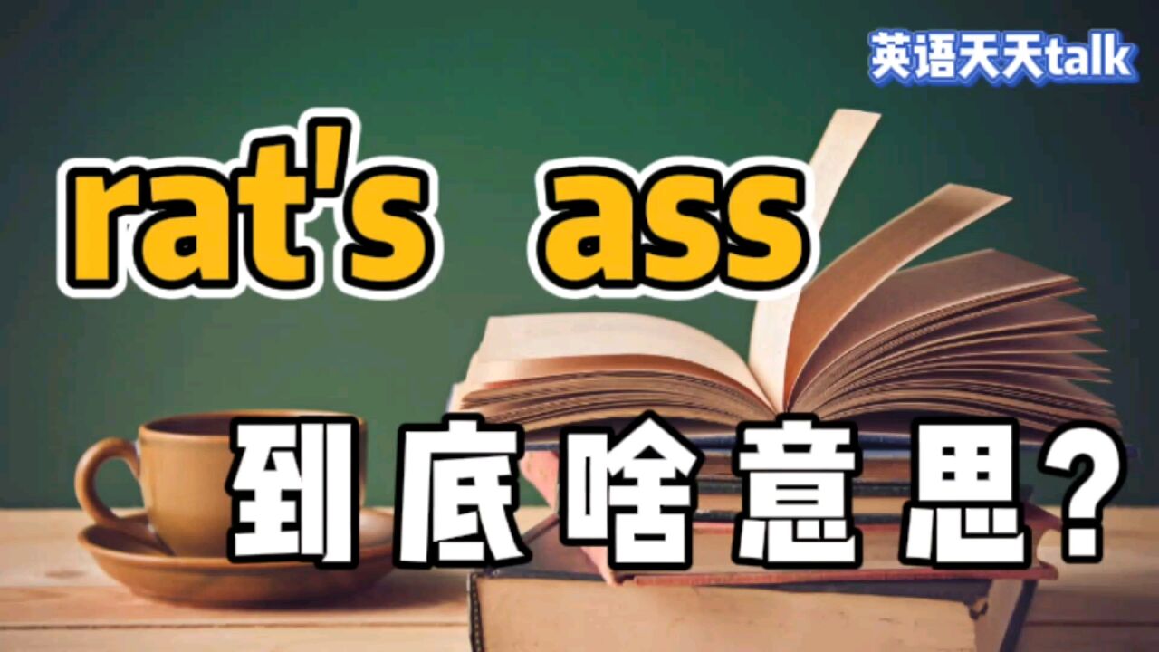 rat是“老鼠”,ass是“屁股”,英语口语rat's ass到底啥意思?