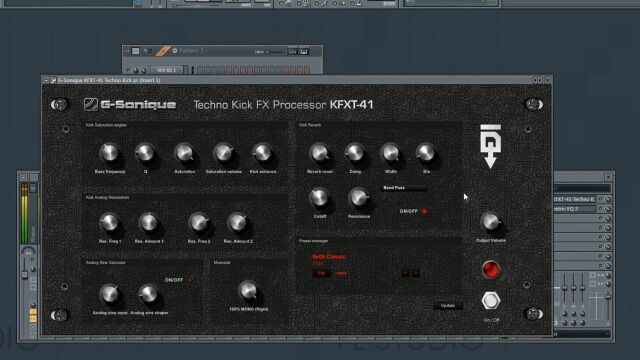 Techno Rumble Kick Drum generator KFXT 41 plugin effect to make Techno kick