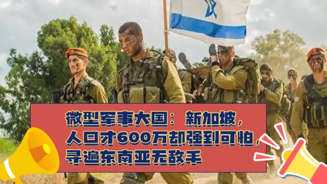 微型军事大国:新加坡,人口才600万却强到可怕,寻遍东南亚无敌手