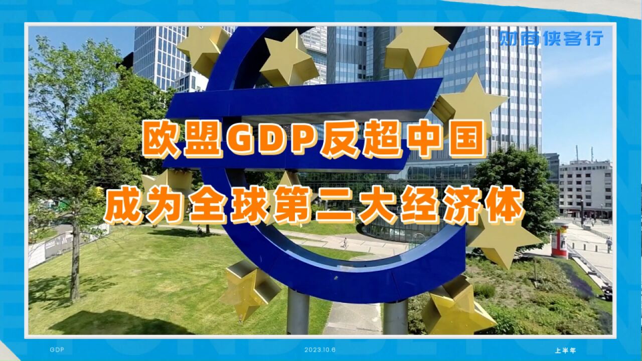 欧盟GDP反超中国,成为全球第二大经济体