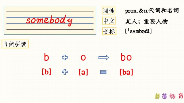 自然拼读:somebody