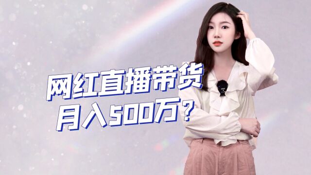 网红直播带货,月入500万?