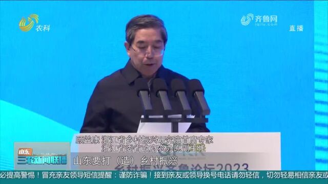 乡村振兴齐鲁论坛2023在淄博举行,全面推进乡村振兴战略