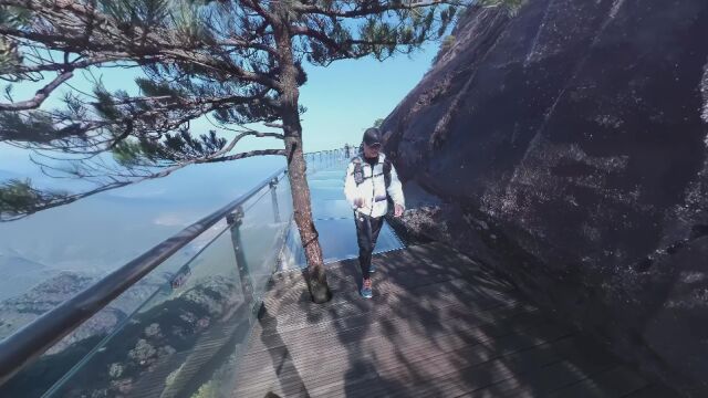 萍乡武功山 很有仙山的感觉,玻璃栈道Insta360全景一英寸