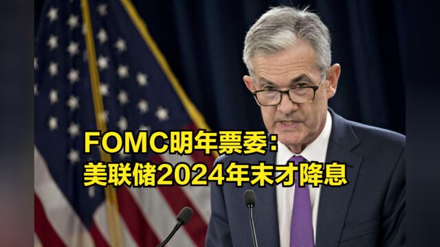 2024年末才降息?FOMC明年票委:美联储还有很多工作要做