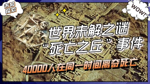 40000人在同一时间离奇死亡,探索世界未解之谜“死亡之丘”事件